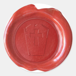 Adesivo Selo da cera do falso - vermelho - LÁPIDE