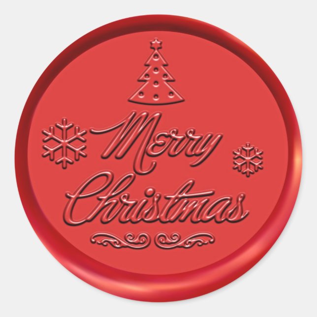Adesivo Selo da cera do Feliz Natal (Frente)