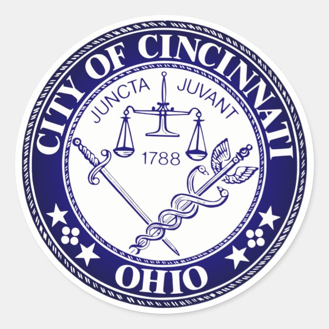 Adesivo Selo da cidade de Cincinnati, Ohio (Frente)
