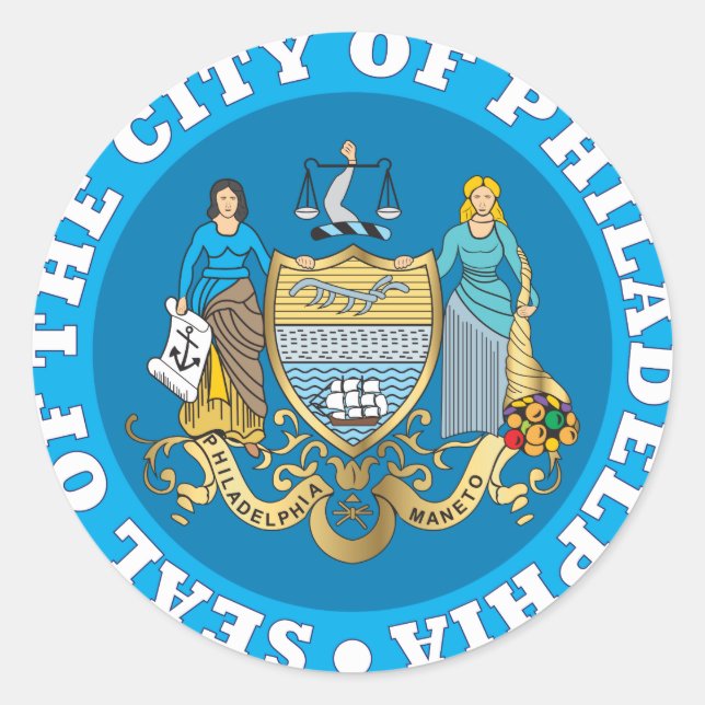 Adesivo Selo da cidade de Filadélfia (Frente)