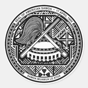 Adesivo Selo da Samoa Americana