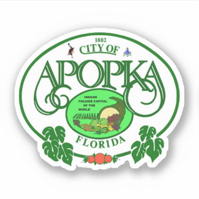 Adesivo Selo de Apopka, Florida (Frente)