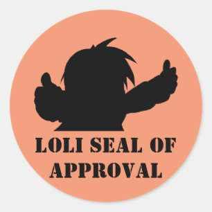 Adesivo Selo de aprovação de Loli