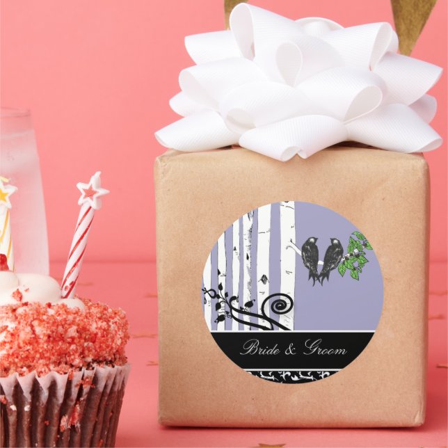 Adesivo Selo de aves de trezinha púrpura Ultra Violeta (Festa)