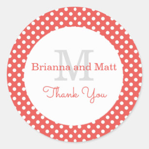 Adesivo Selo de Bolinhas Vermelha e Branca