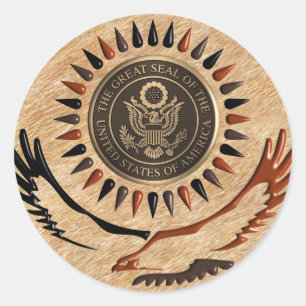 ADESIVO SELO DE BRONZE AMERICANO EAGLE
