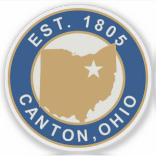 Adesivo Selo de Canton, Ohio, EUA