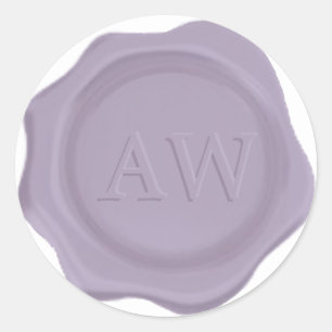 Adesivo Selo de Casal de Cera de Casamento de Monogramas R