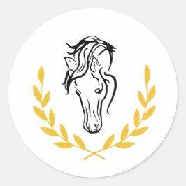Adesivo Selo de Casamento com Crista de Cavalo - Design de