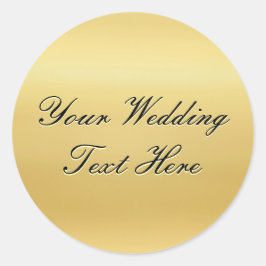 Adesivo Selo de Casamento Dourado Personalizável