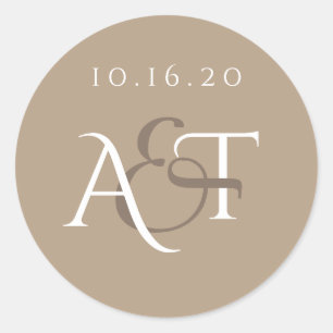 Adesivo Selo de Casamento Monograma