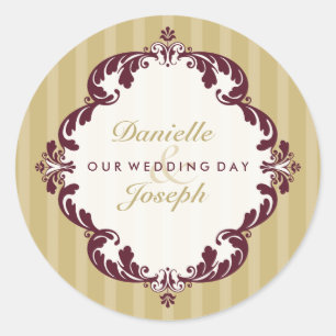 Adesivo SELO DE CASAMENTO PERSONALIZADO: 3. Lourish deluxe