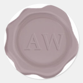 Adesivo Selo de cera de Casal de Monograma Roxo Elegante