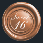 Adesivo Selo de Cera de Vela com Temática de Laranja e Esp<br><div class="desc">personalize com qualquer texto.</div>