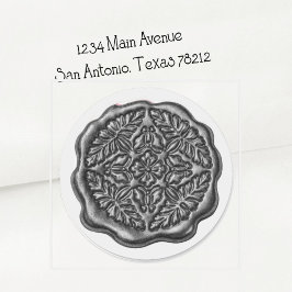 Adesivo Selo de Cera Falsa, Cinza Pewter
