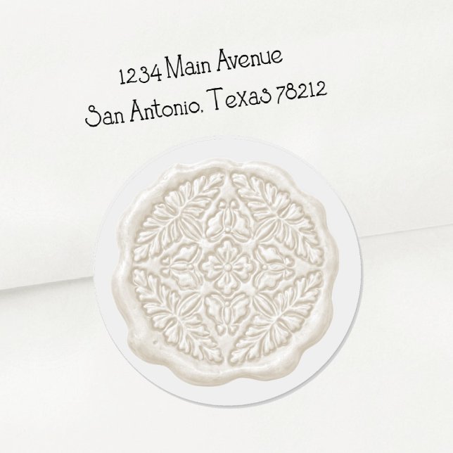 Adesivo Selo de Cera Falsa, Creme (Criador carregado)