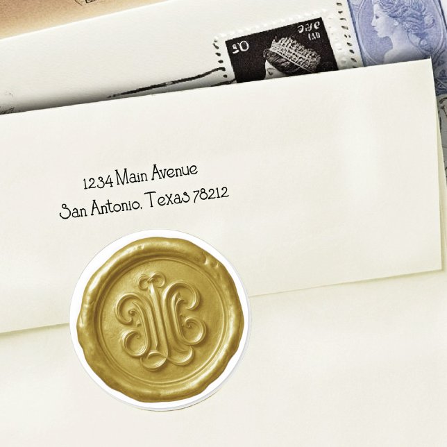 Adesivo Selo de Cera Falsa Relevo Profundo Dourado (Criador carregado)