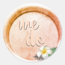 Adesivo *~* Selo de Cera Floral em Bronze Pêssego Casament