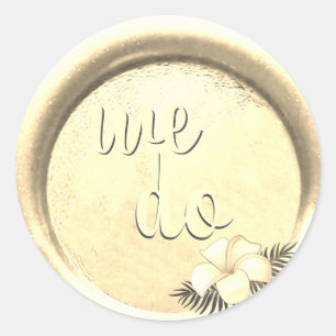 Adesivo *~* Selo de Cera Prata com Floral Dourado para Cas