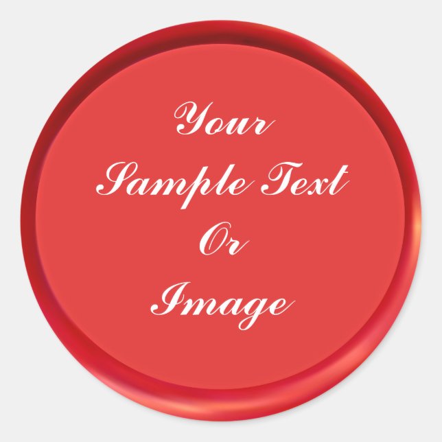 Adesivo Selo de Cera Vermelha (Frente)