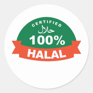 Adesivo Selo de Certificado Islâmico Halal