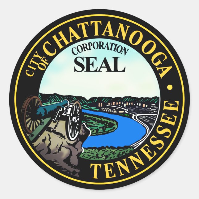 Adesivo Selo de Chattanooga, Tennessee (Frente)