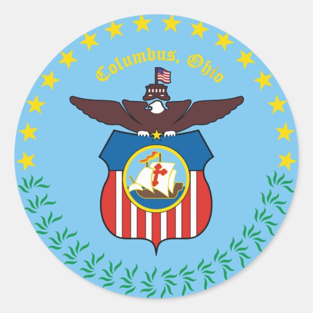 Adesivo Selo de Columbus, Ohio (Frente)