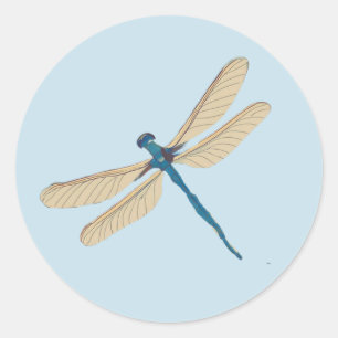 Adesivo Selo de Convite de Dragonfly