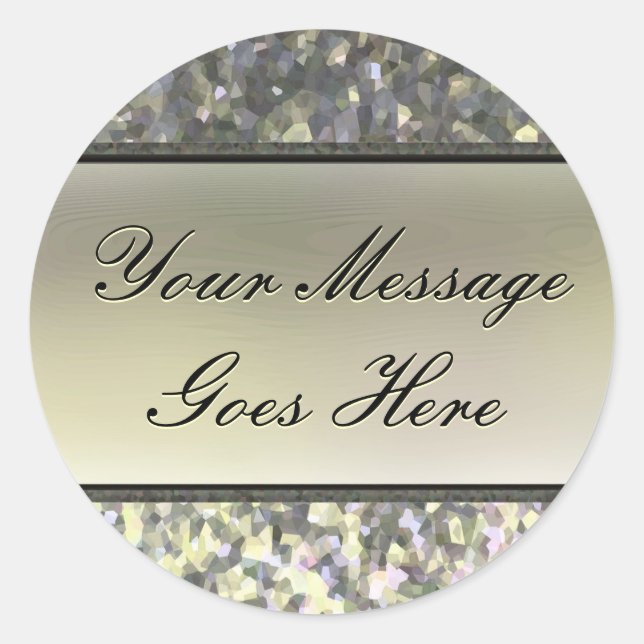 Adesivo Selo de Convite Dourado (Frente)