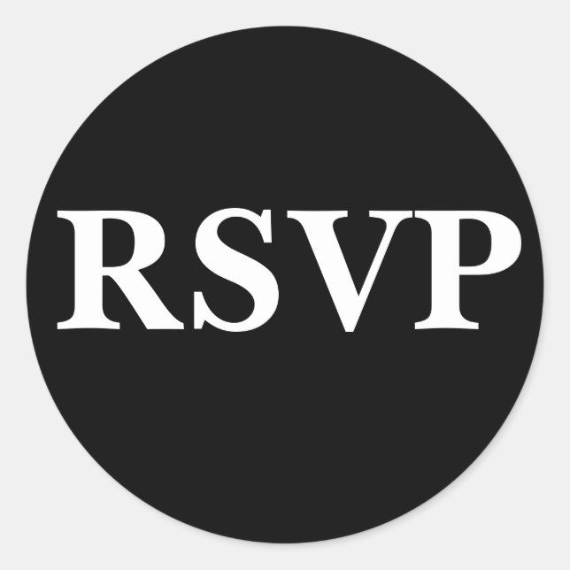 Adesivo Selo De Convite Preto E Branco (Frente)