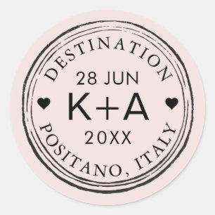 Adesivo Selo de Correio Aéreo com Cor e Texto Personalizad