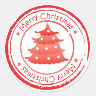Adesivo Selo de correio do Natal - árvore de Natal
