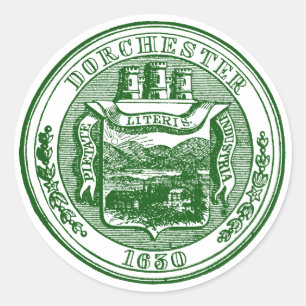 Adesivo Selo de Dorchester Massachusetts, verde