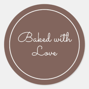 Adesivo Selo de Embalagem de Caixa de Biscoitos com Amor