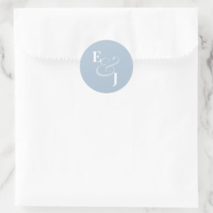 Adesivo Selo de Envelope Azul Reverso com E comercial Casa