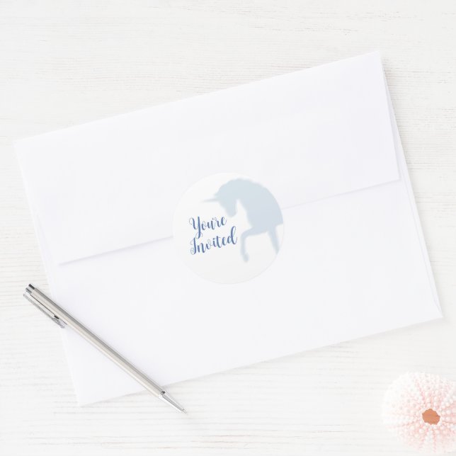 Adesivo Selo de Envelope Azul Unicorn de Ritmo Magical (Envelope)