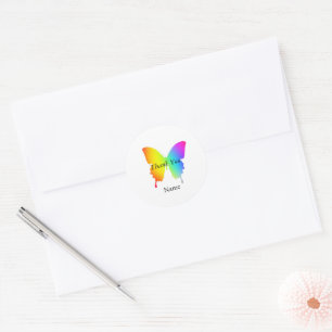Adesivo Selo de Envelope Borboleta de Agradecimento Person