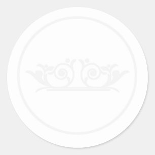 Adesivo Selo de Envelope Branco/Silver Elegante