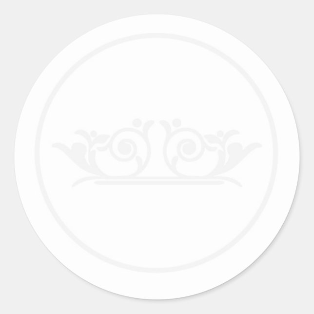 Adesivo Selo de Envelope Branco/Silver Elegante (Frente)