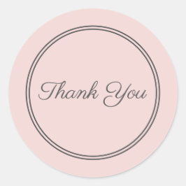 Adesivo Selo de Envelope Cinza Rosa Agradecimento Texto Ra