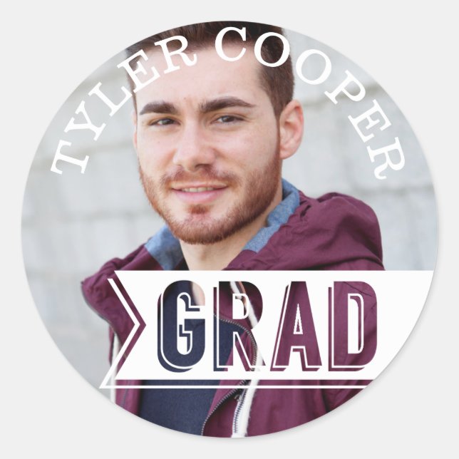 Adesivo Selo de Envelope Classe de Graduação em Círculo NE (Frente)