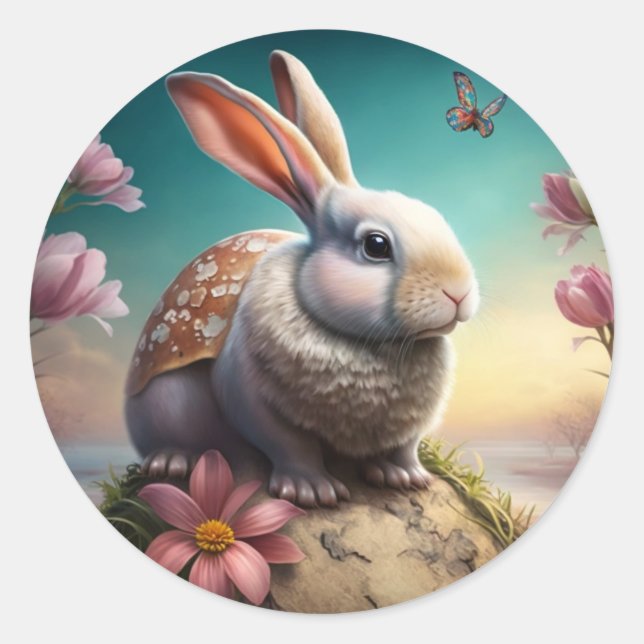 Adesivo Selo de Envelope Coelho da Páscoa (Frente)