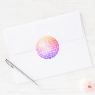 Adesivo Selo de Envelope Coloful Retro 70s