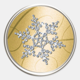 Adesivo Selo de Envelope Cristal de Prata