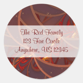 Adesivo Selo de Envelope da Lua de Fogo