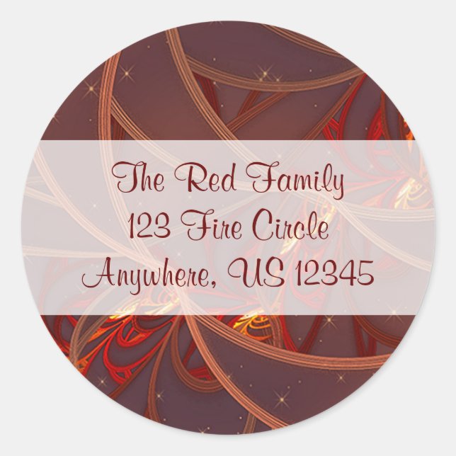 Adesivo Selo de Envelope da Lua de Fogo (Frente)