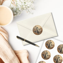 Adesivo Selo de Envelope da Moeda da Estátua da Liberdade 