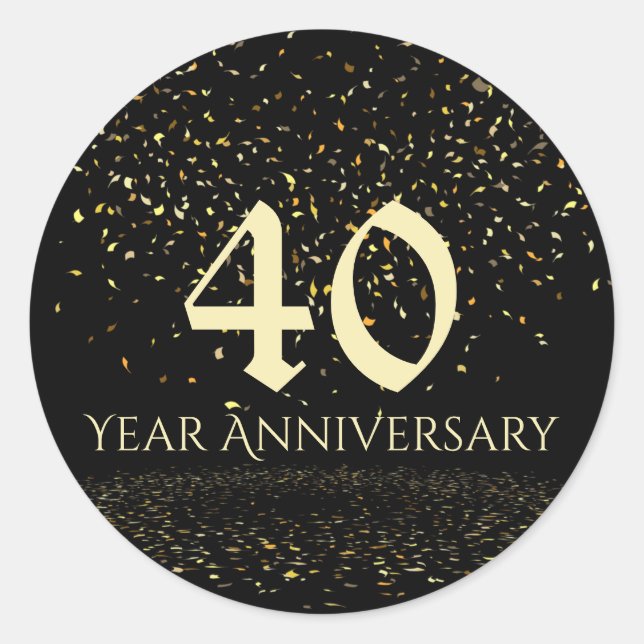 Adesivo Selo de Envelope de 40 anos (Frente)