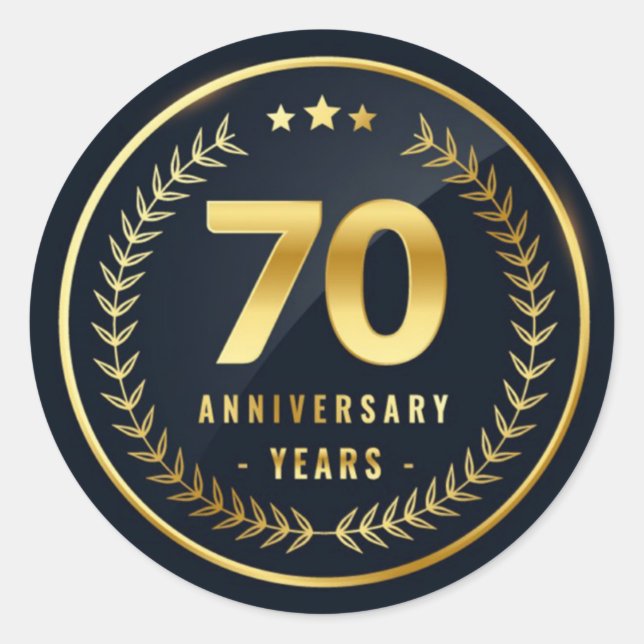 Adesivo Selo de Envelope de 70 anos (Frente)