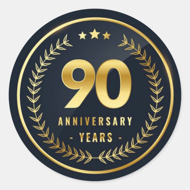 Adesivo Selo de Envelope de 90 anos (Frente)